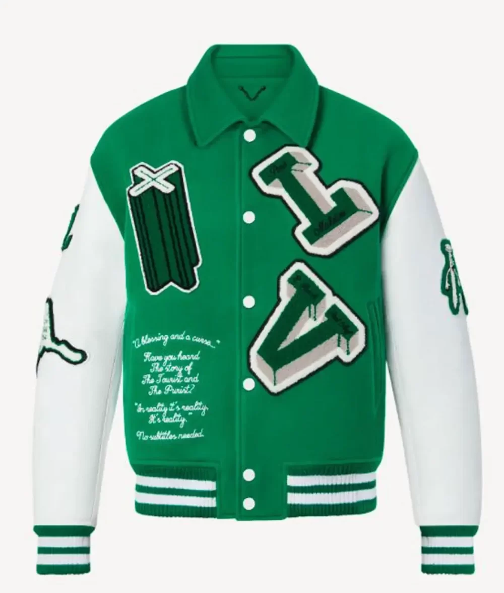 Louis Vuitton Letterman Green Jacket