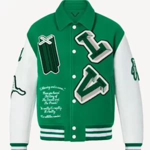 Louis Vuitton Letterman Green Jacket