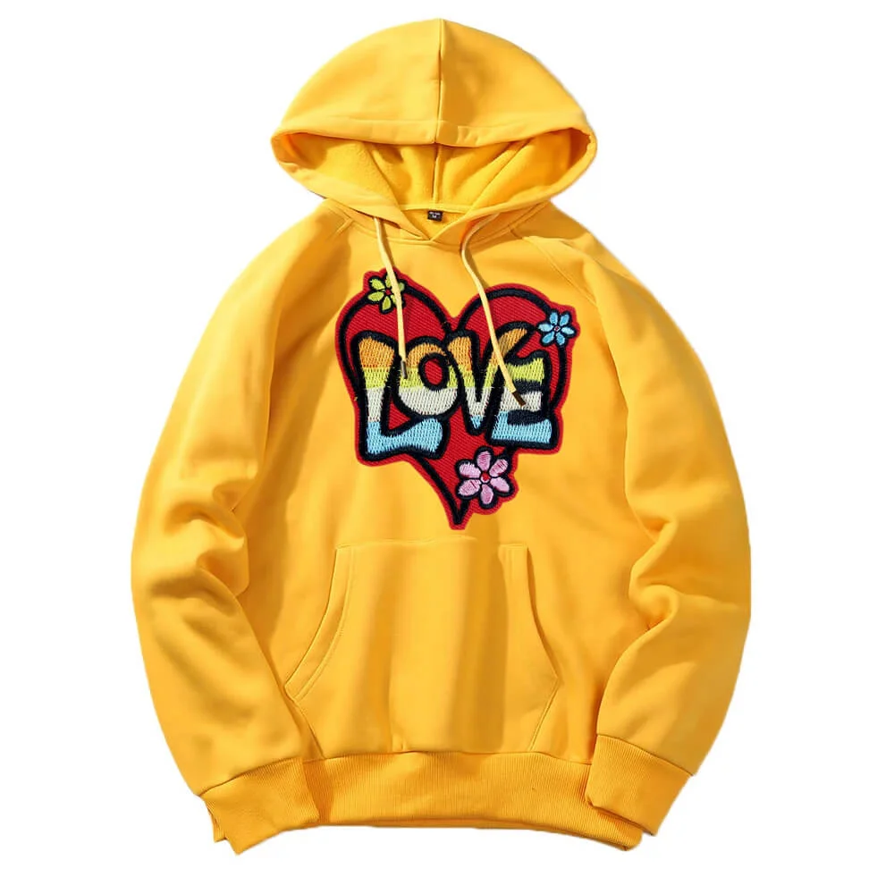 Personalized Couple with Initial Heart Anniversary Date Hoodies