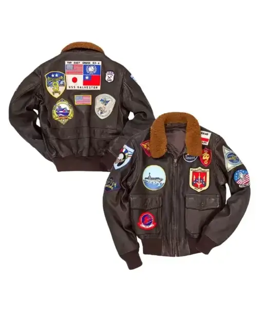 Tom Cruise Top Gun Maverick Aviator Bomber Leather Jacket Mens
