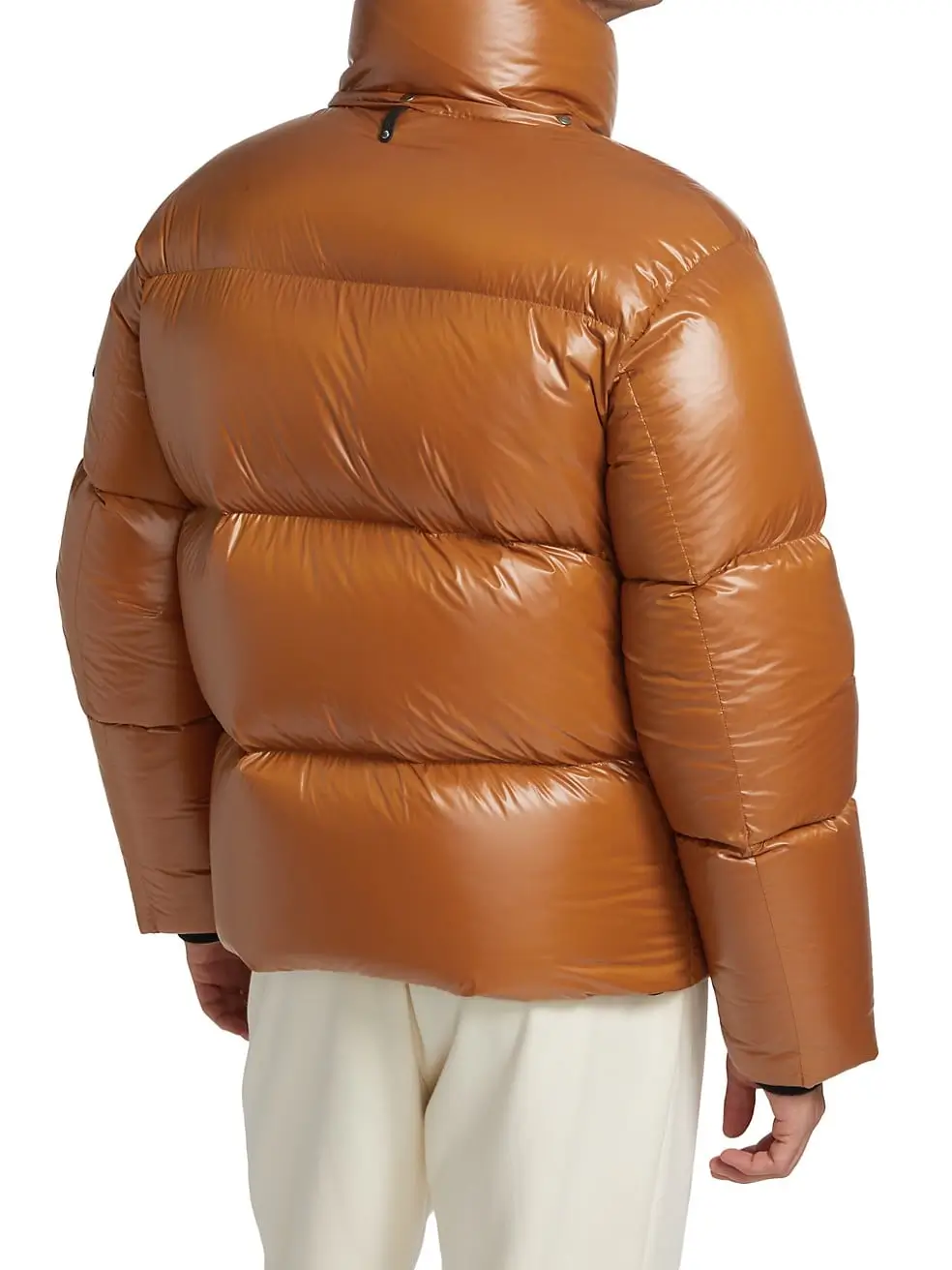 brown down puffer jacket