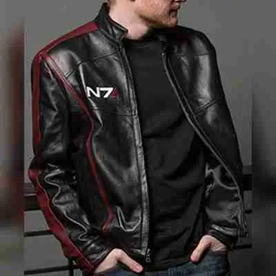 Mass Effect 3 N7 Black Leather Jacket