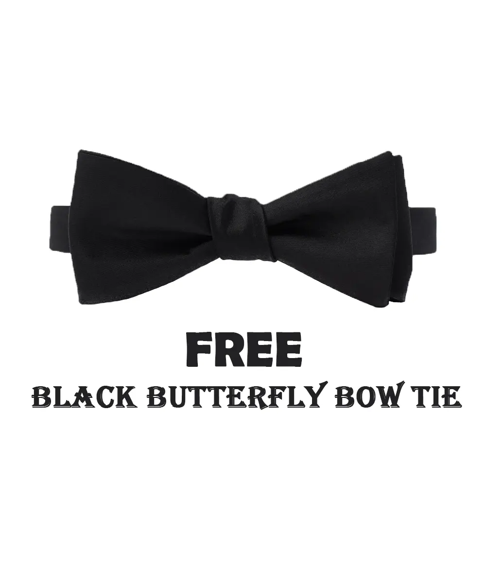 Black Butterfly Bow Tie