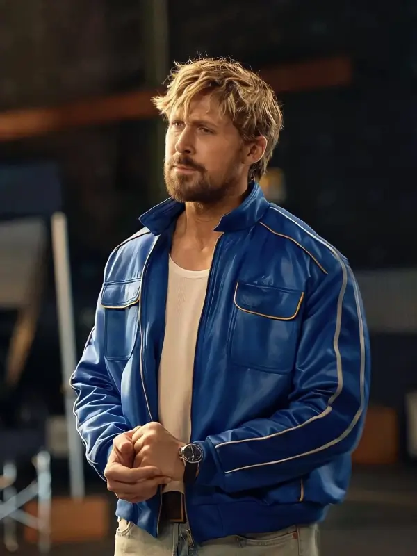 Tag Heuer The Chase For Carrera Ryan Gosling Blue Leather Jacket