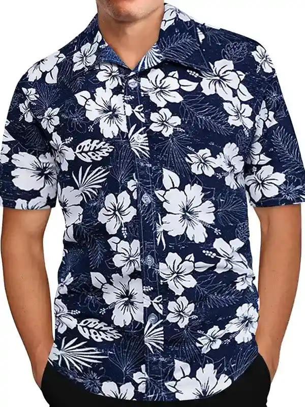 jovati Men's Hawaiian Shirt Short Sleeves