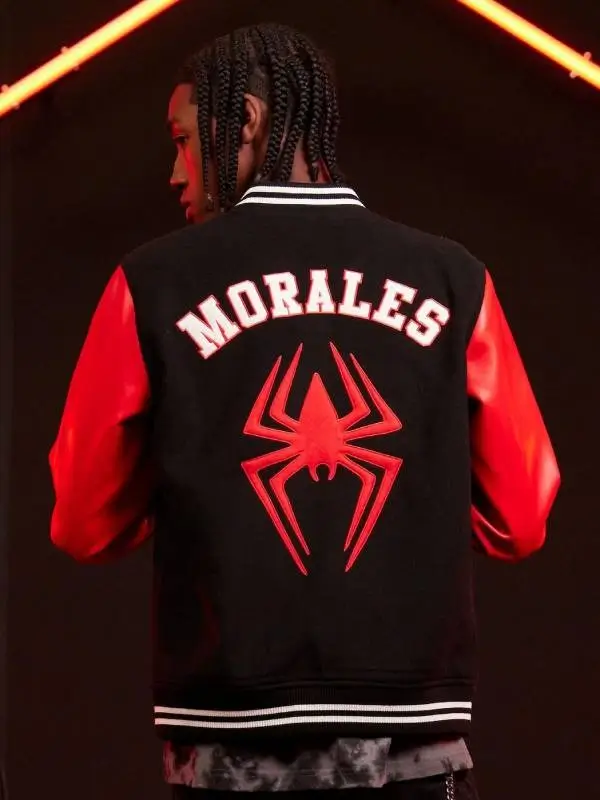 Across The Spider-Verse Miles Morales Varsity Jacket