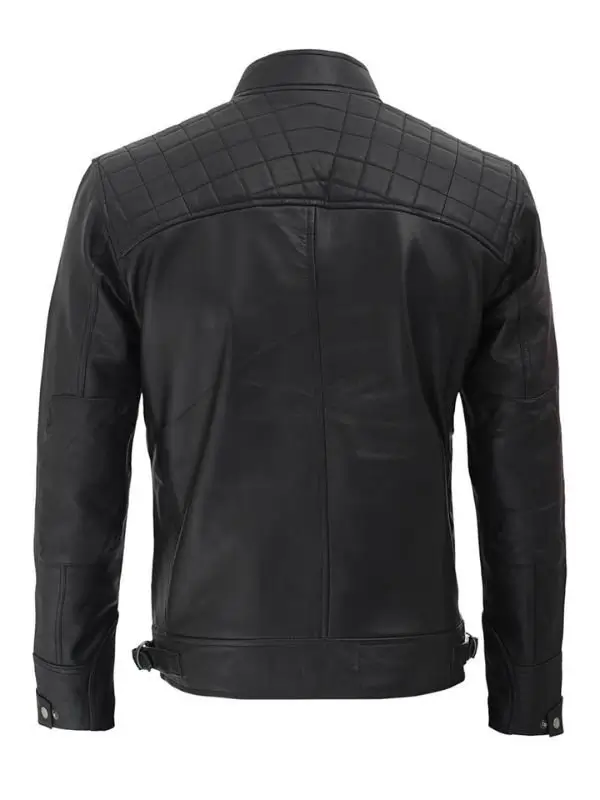 Black Café Racer Leather Jacket