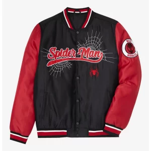 Spider Man Across the Spider Verse Miles Morales Varsity Jacket