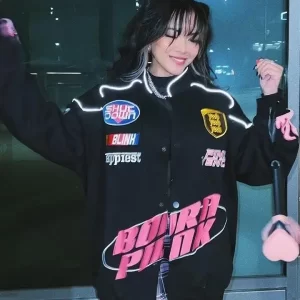 Black Pink Racer Jacket