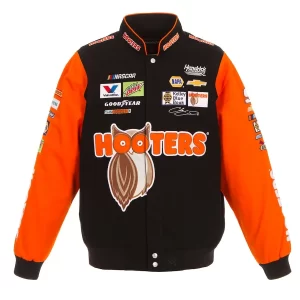 Mens Chase Elliott JH Design Orange Hooters Full Snap Twill Uniform Jacket