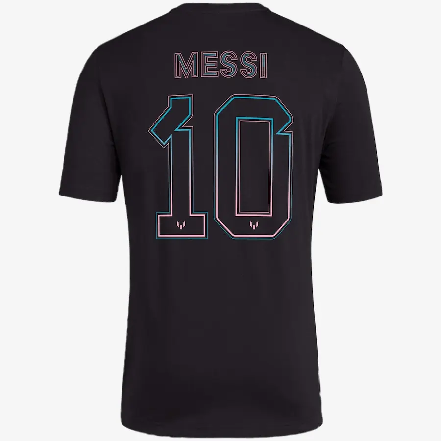 Men's Messi x adidas Black Name Number Shirt