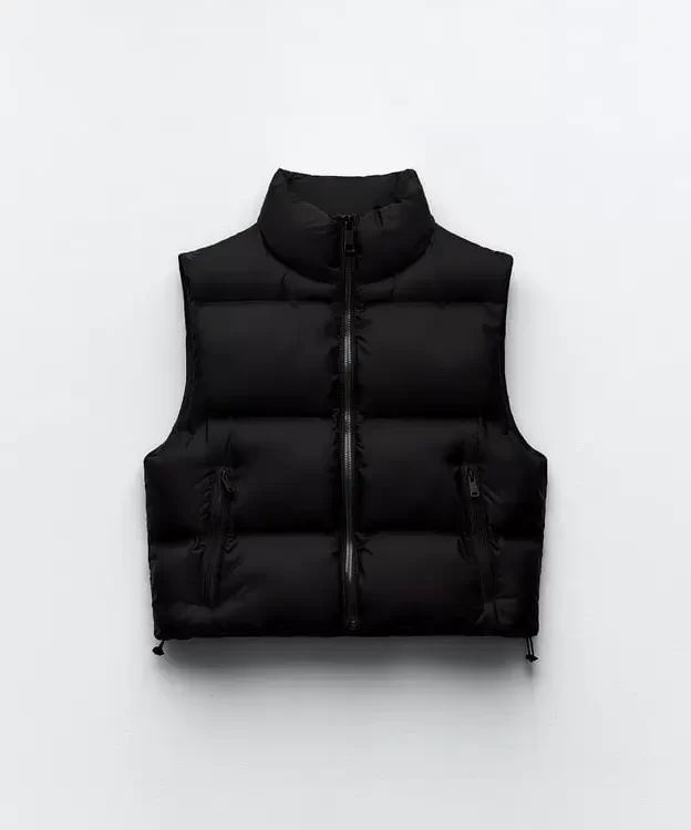 WATER AND WIND PROTECTION CROPPED black VEST
