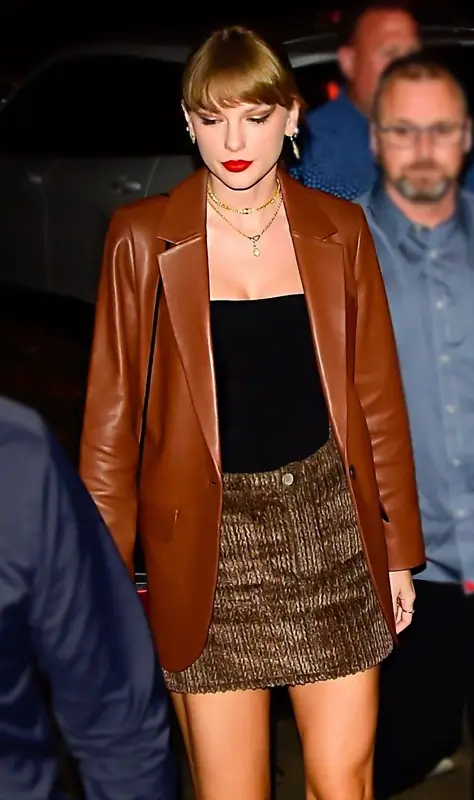 Taylor Swift Leather Blazer